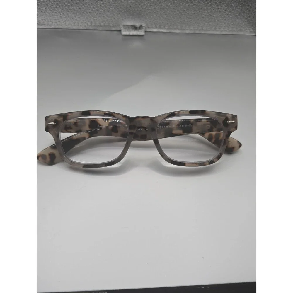 Peepers Grey Tortoise Blue Light Block Reading Glasses 2600 Clark +2.50 Academia